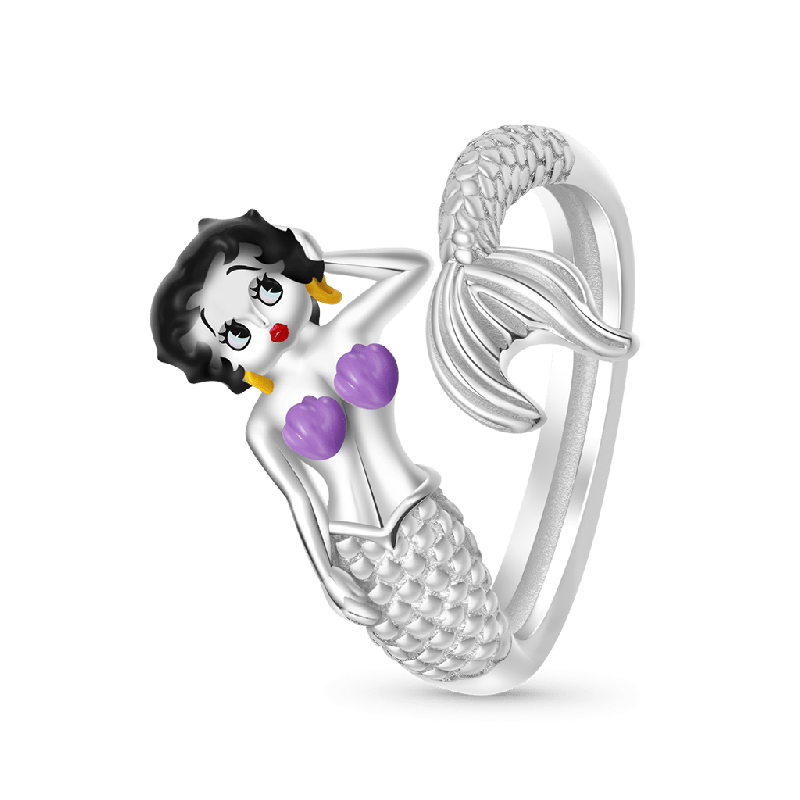 Anillo Abierto Sirena Betty Boop
