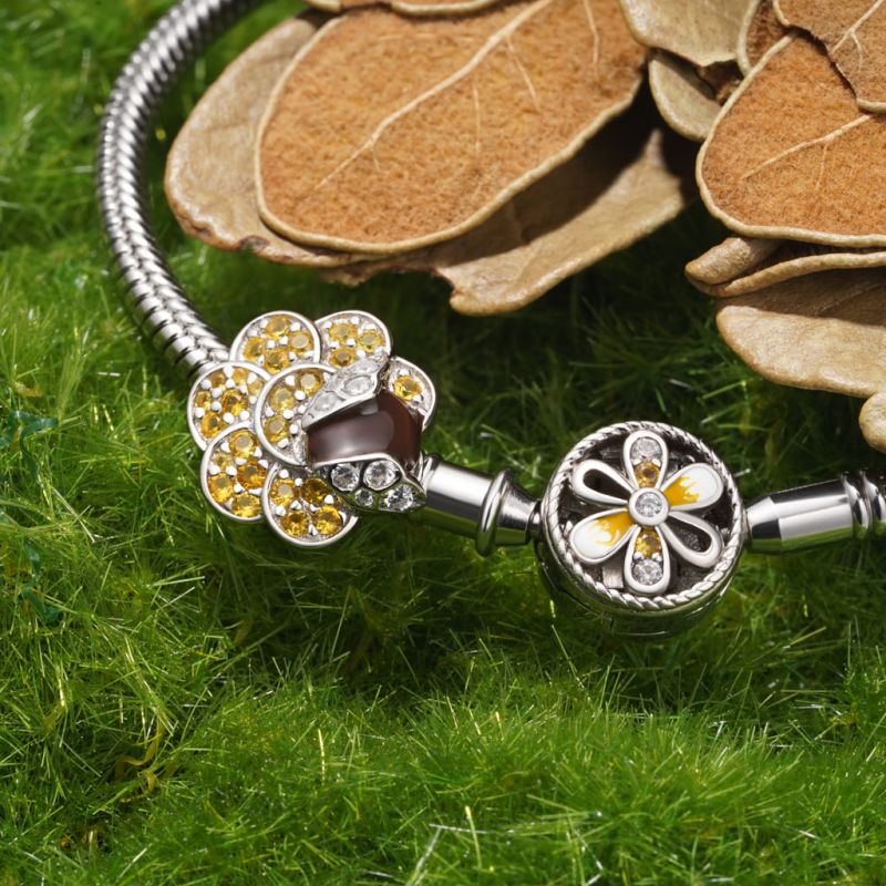 Charm de Clip Flor Abeja