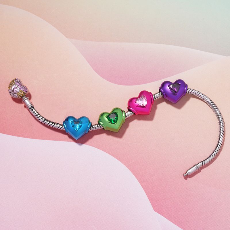 Colgante Corazón de Caramelo Morado