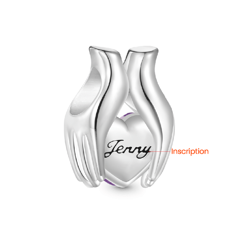 Charm Corazón con forma de Mano