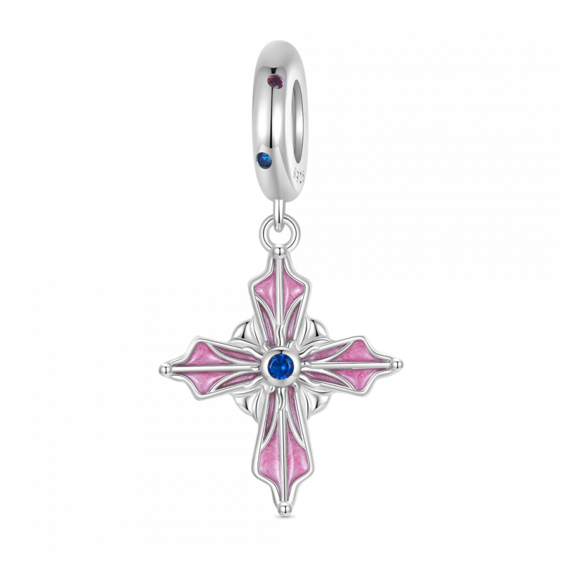 Colgante Cruz Rosa