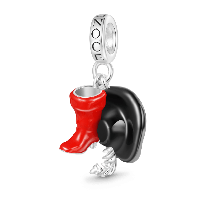 Colgante Bota & Sombrero Rojo