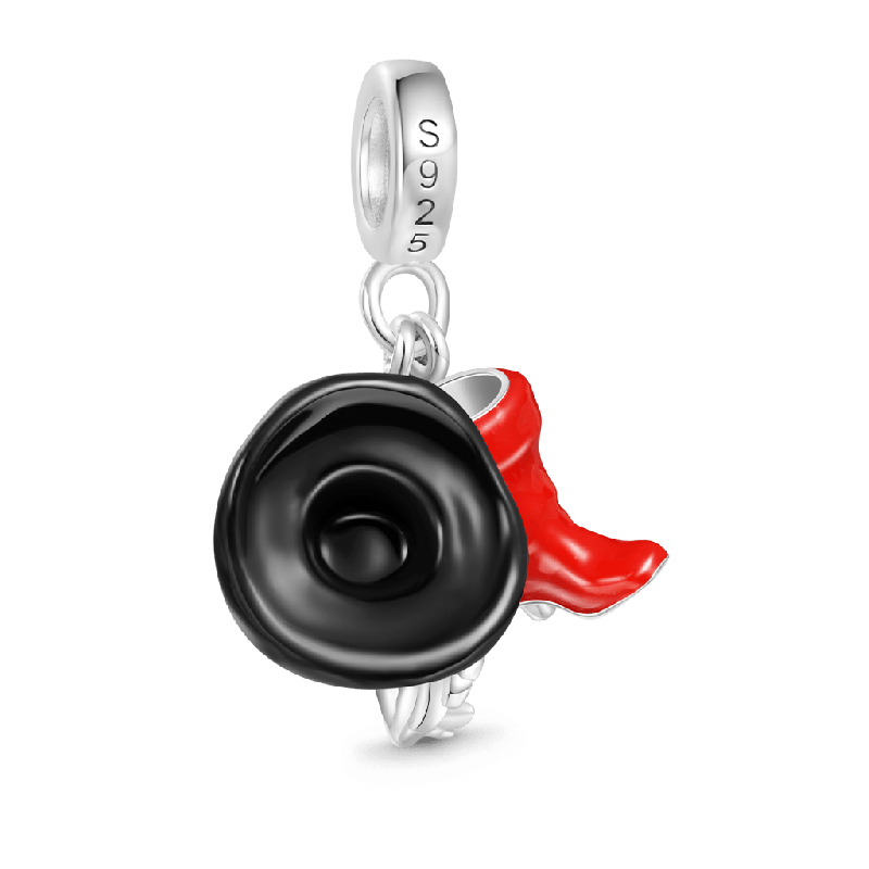 Colgante Bota & Sombrero Rojo
