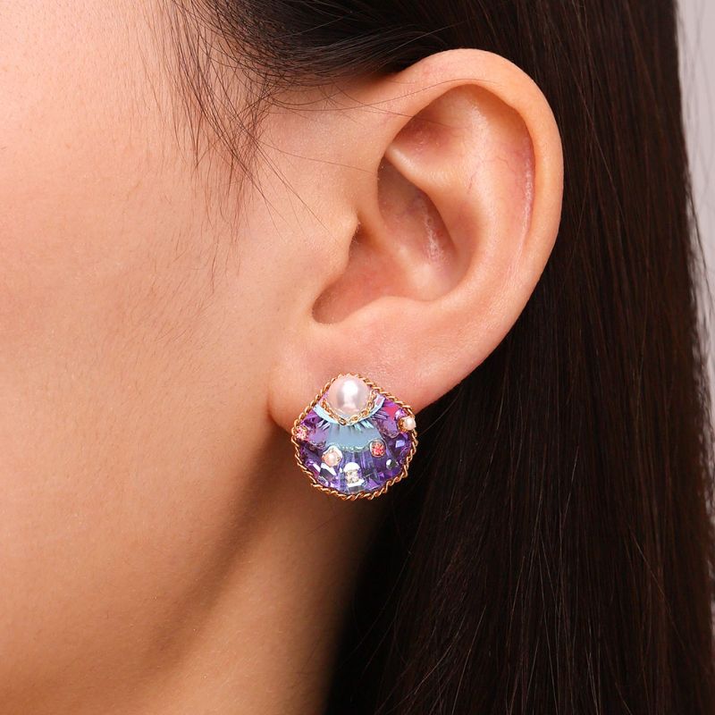 Pendientes Perla de Agua Dulce Concha