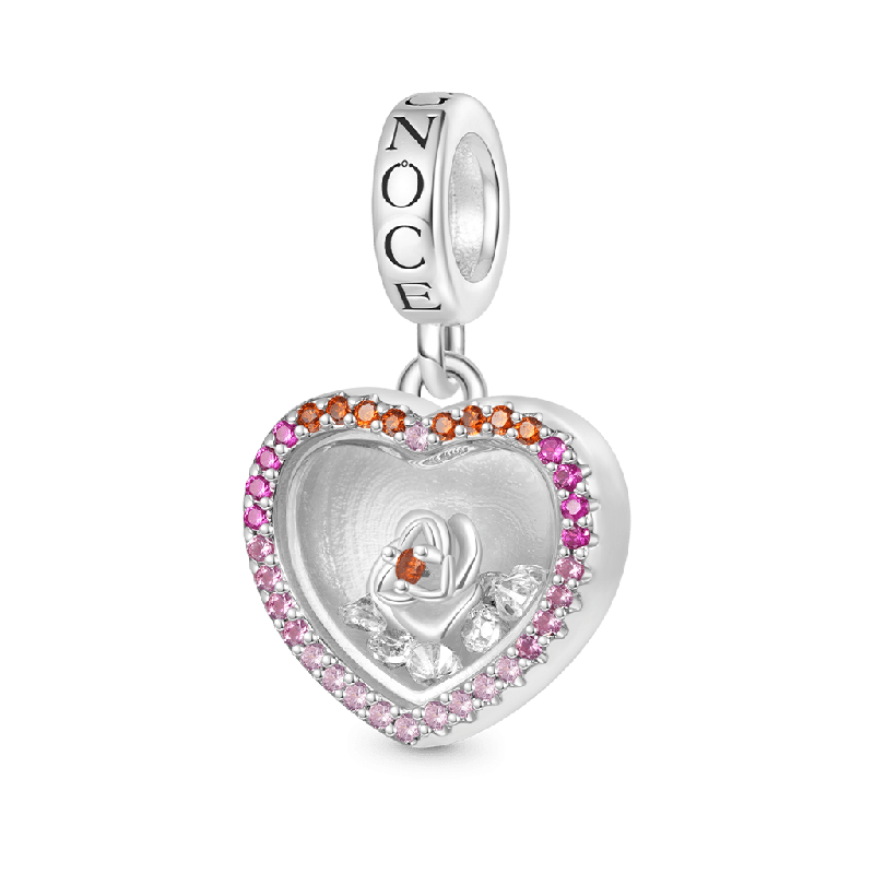 Colgante Corazón de Diamante Rosa Roto