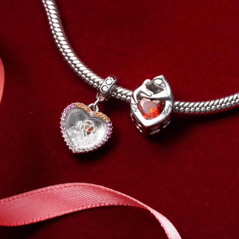 Colgante Corazón de Diamante Rosa Roto