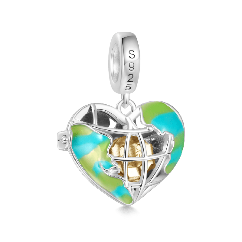 Colgante Corazón Inalámbrico LED Brillo Tierra