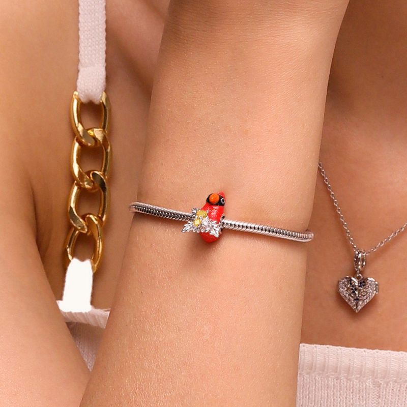 Charm Pájaro Loro Rojo