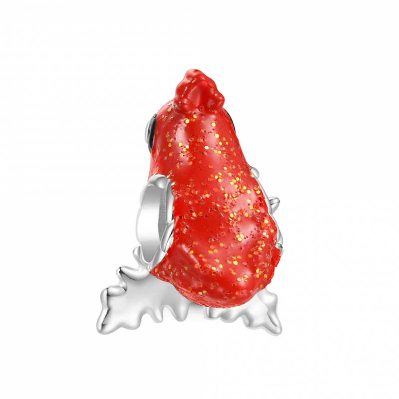 Charm Pájaro Loro Rojo
