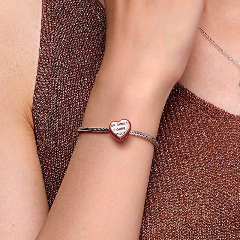 Charm Corazón Hueco Lateral