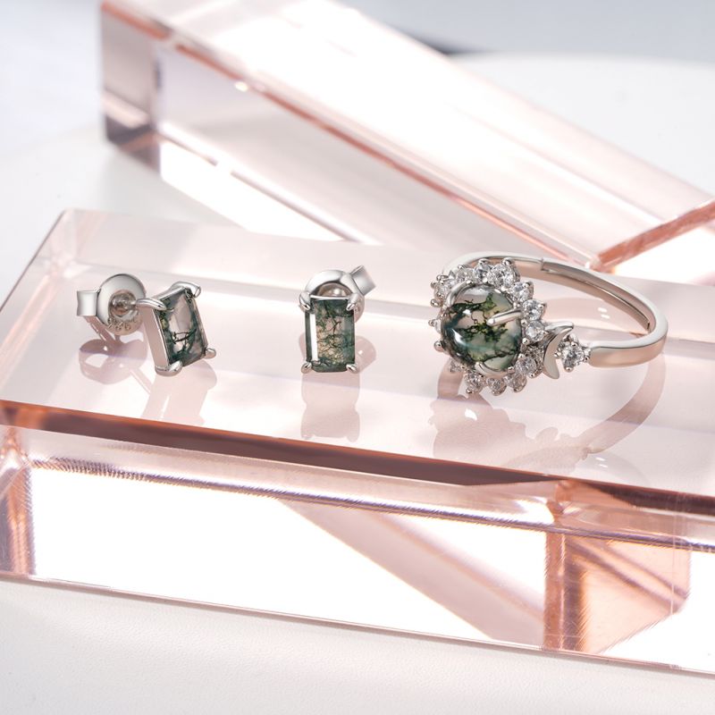 Pendientes Musgo Verde