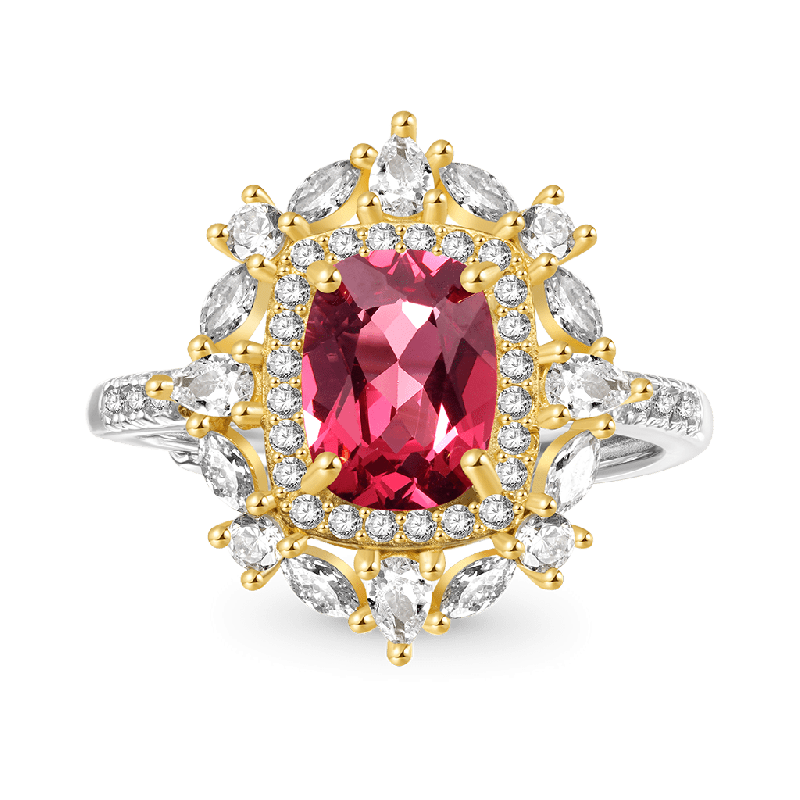 Anillo Granate Rojo Natural