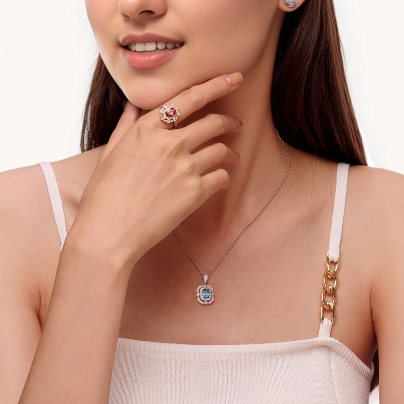 Collar Topacio Azul Londres