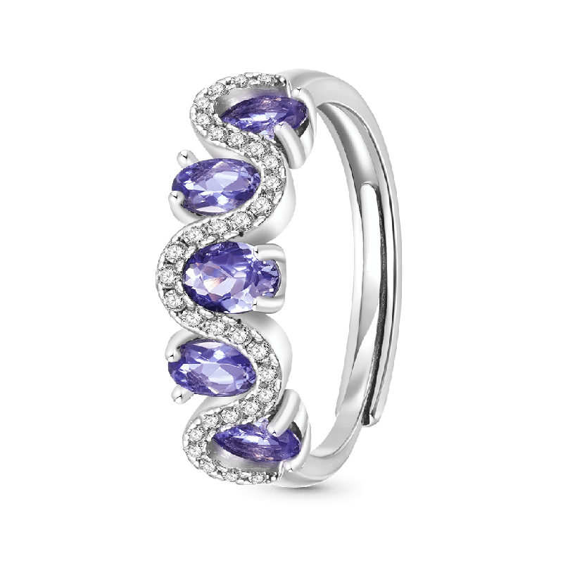Anillo de Boda Eternidad Tanzanita