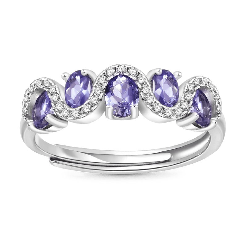 Anillo de Boda Eternidad Tanzanita