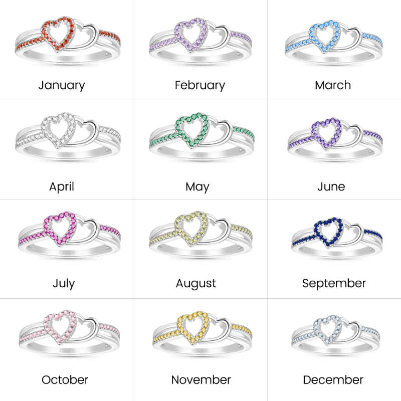 Anillo Dos Corazones CZ