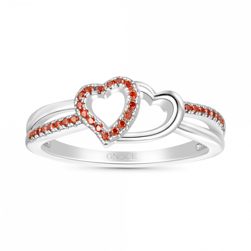Anillo Dos Corazones CZ
