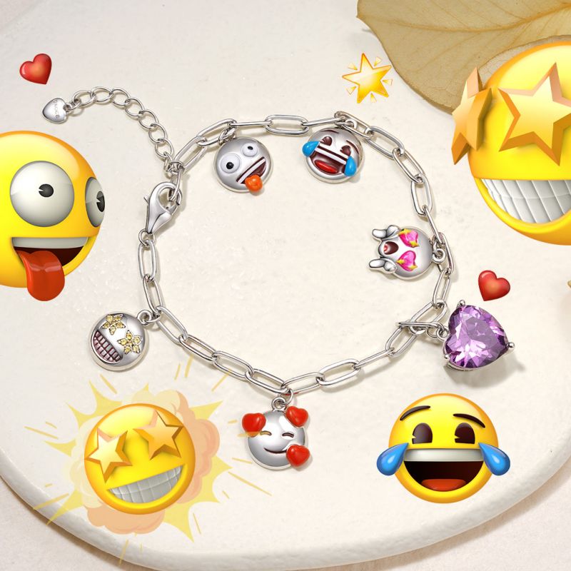 Pulsera emoji Sentimientos Cadena