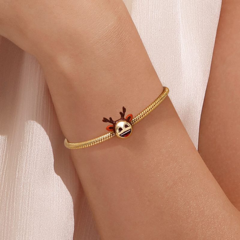 Charm Cara Sonriente con Cuernos de Alce