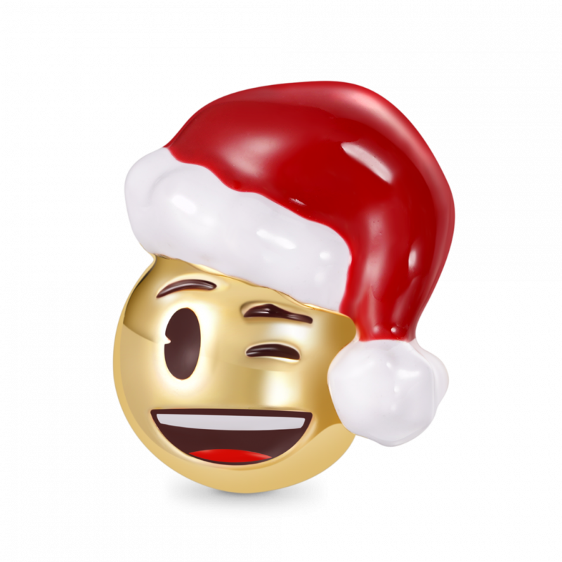 Charm Cara Sonriente Gorro de Papá Noel