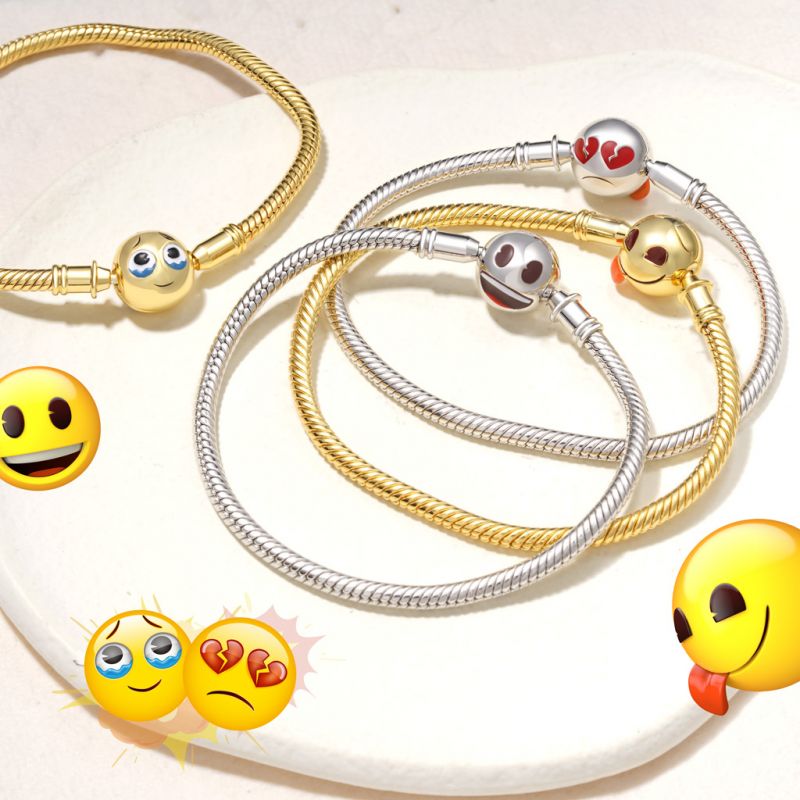 Pulsera Cara Sonriente y Cara Triste