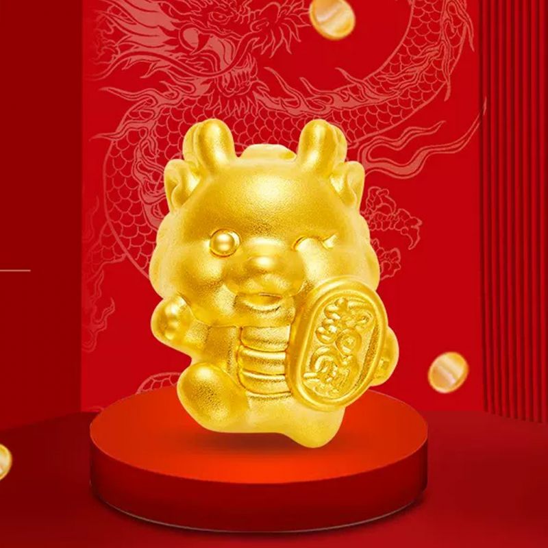 Charm Dragón de Oro del Zodiaco