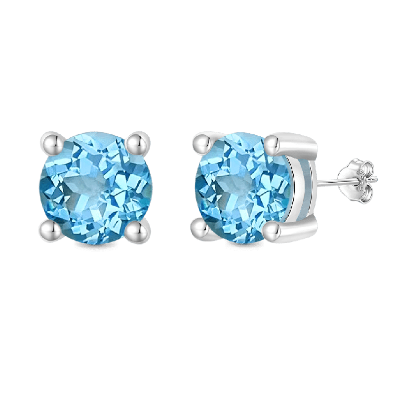 Pendientes de Topacio Azul