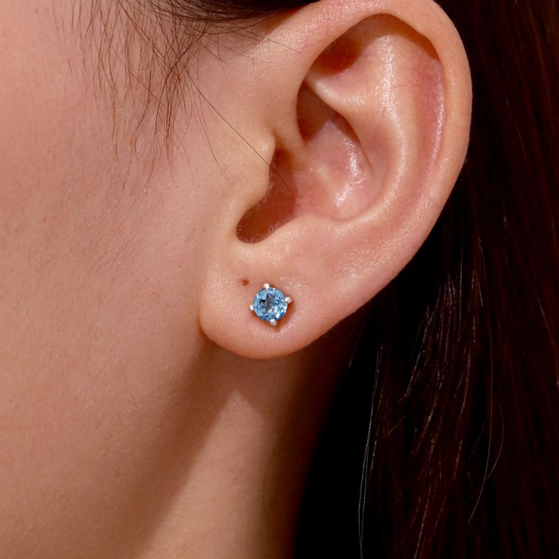 Pendientes de Topacio Azul