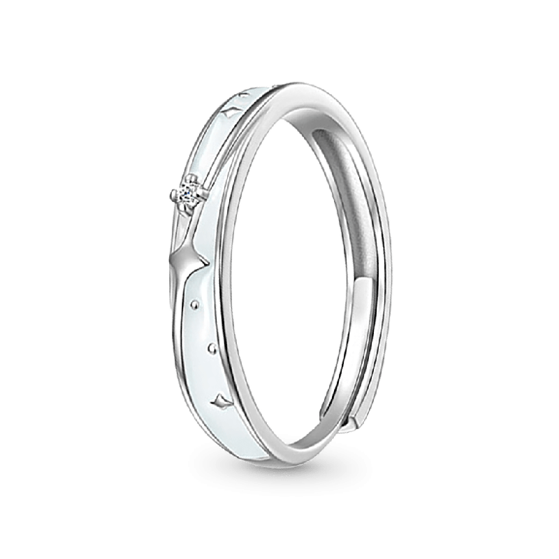 Anillos de la Pareja Glowing Band Moon