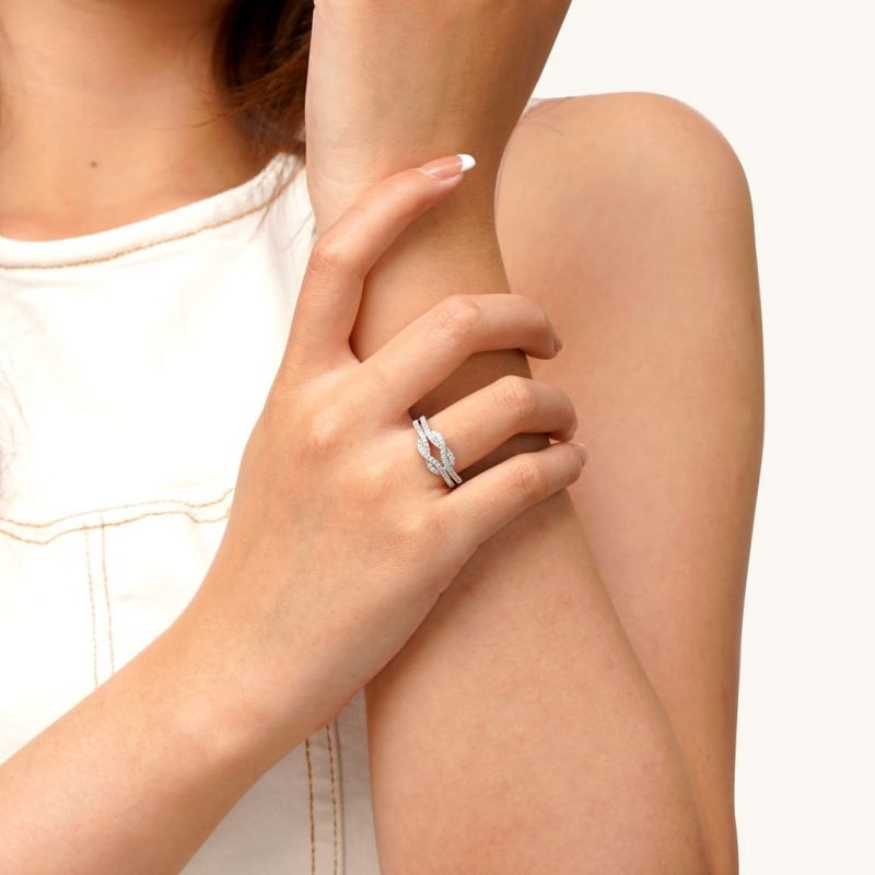 Anillo CZ Blanco Pave Infinito