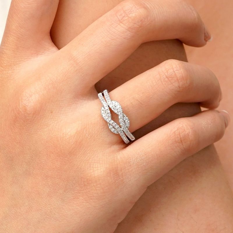 Anillo CZ Blanco Pave Infinito