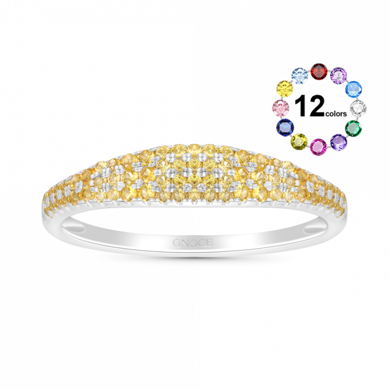 Anillo de Diamantes Amarillos