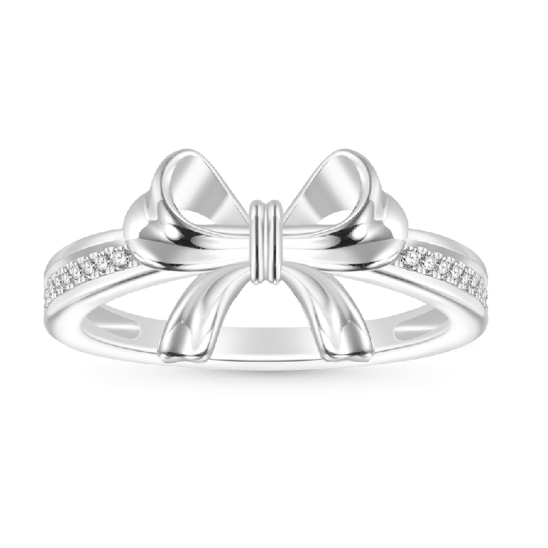 Anillo con Lazo de Diamantes