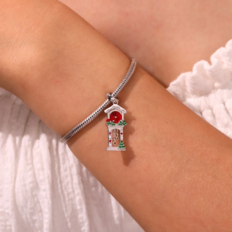 Charm Colgante Reloj de Navidad