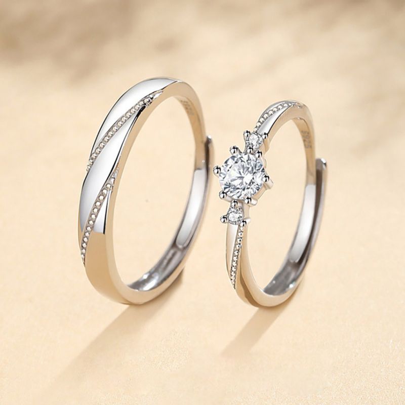 Amor a Primera Vista Anillo Ajustable Diamante Mujer