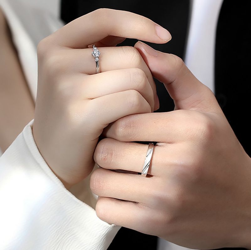 Amor a Primera Vista Anillo Ajustable Diamante Mujer
