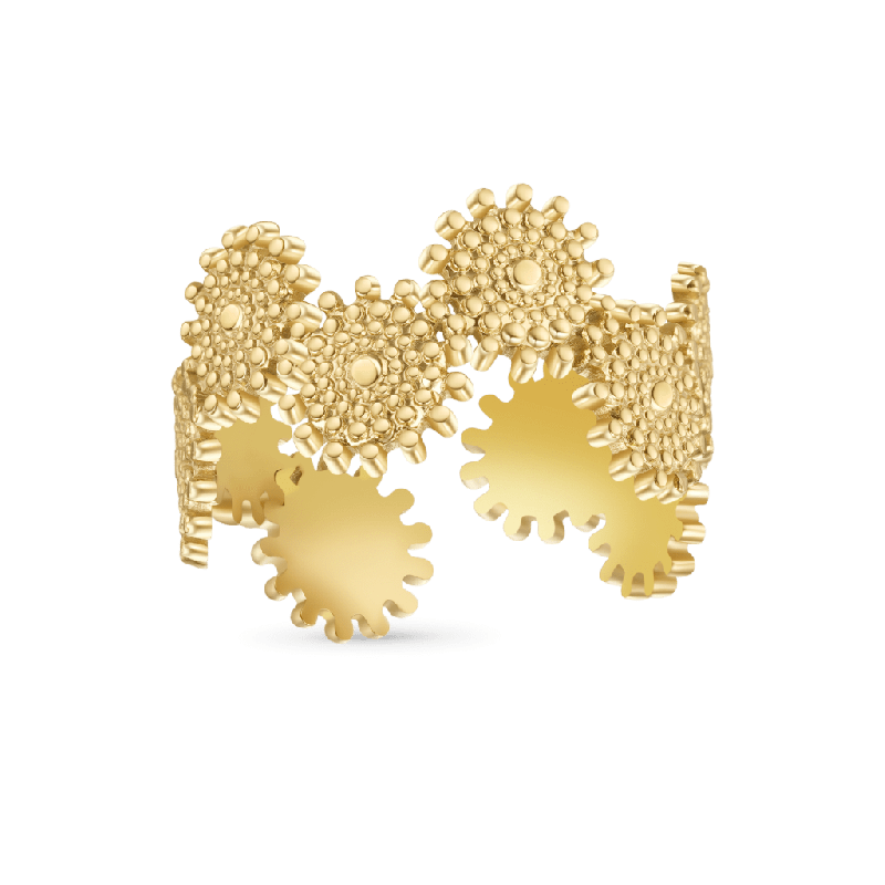 Anillo de Oro con Costura Textura