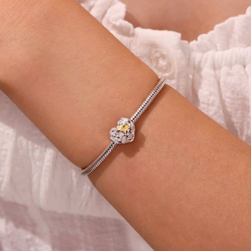 Charm Corazón Hojas Ginkgo