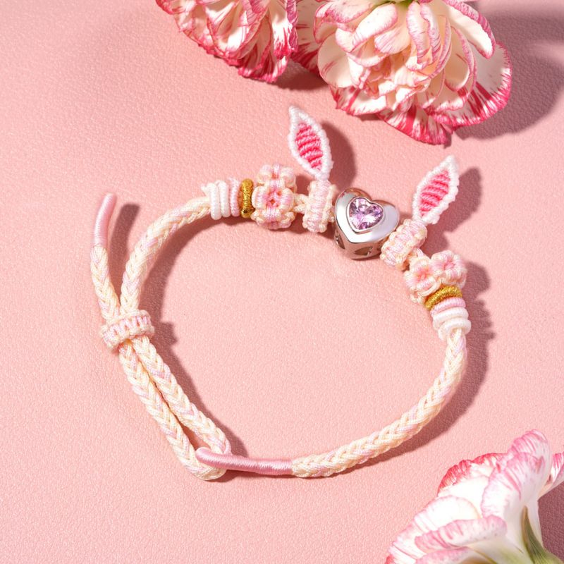 Pulsera Orejas de Conejo con Charm