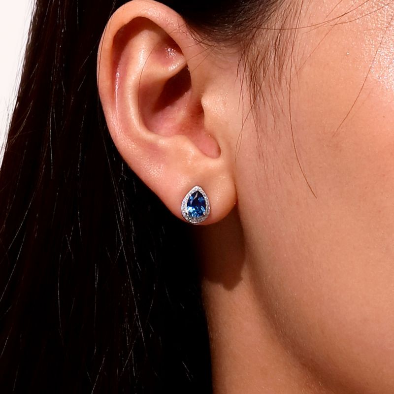 Pendientes de Topacio Azul Londres
