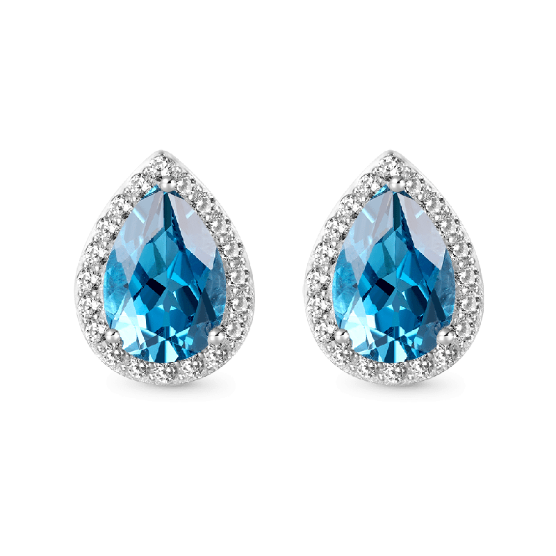 Pendientes de Topacio Azul Londres