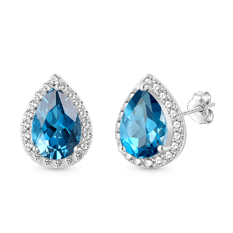 Pendientes de Topacio Azul Londres