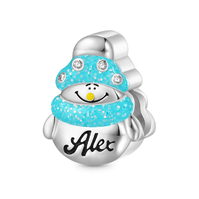 Charm Navideño Muñeco de Nieve con Bufanda