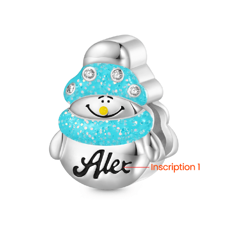 Charm Navideño Muñeco de Nieve con Bufanda