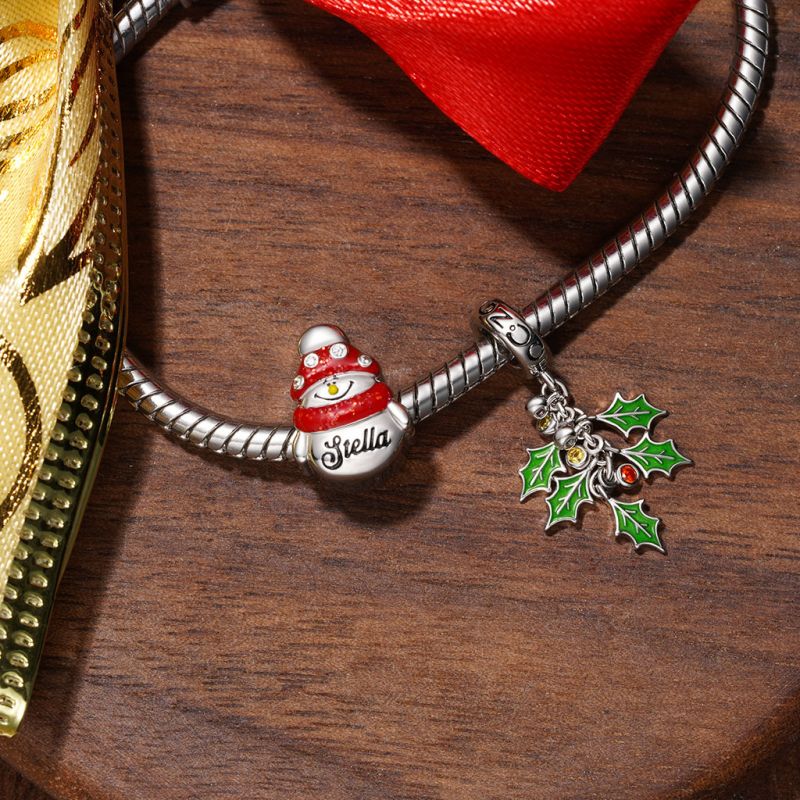 Charm Navideño Muñeco de Nieve con Bufanda