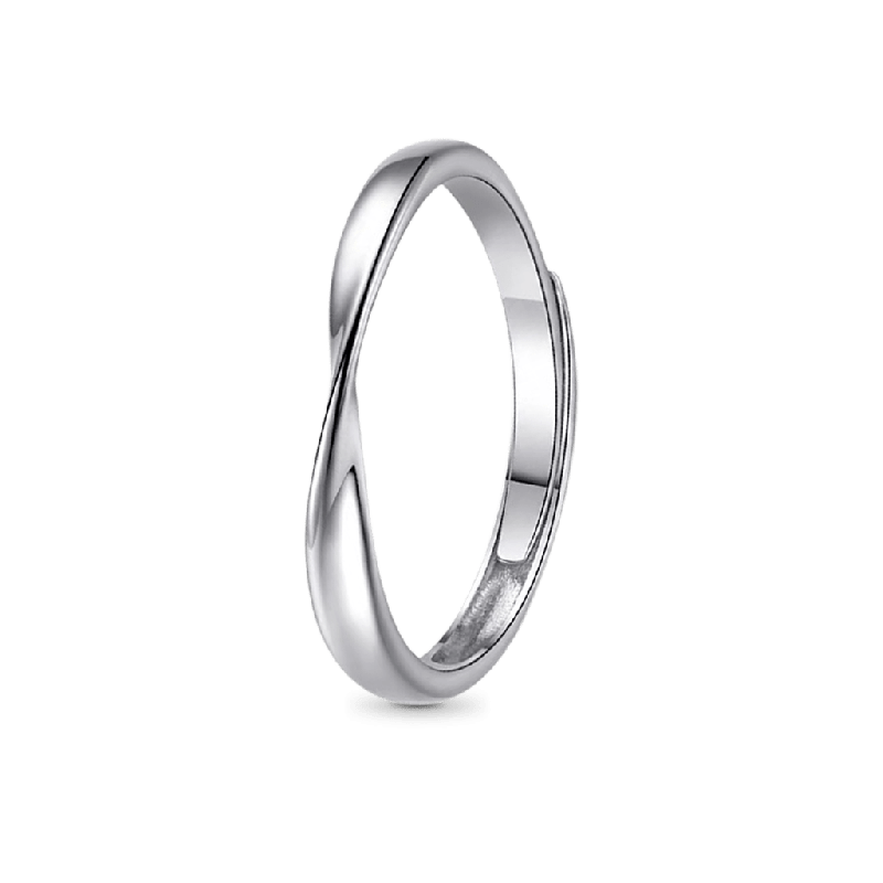 Anillo Mobius Blanco Mujer