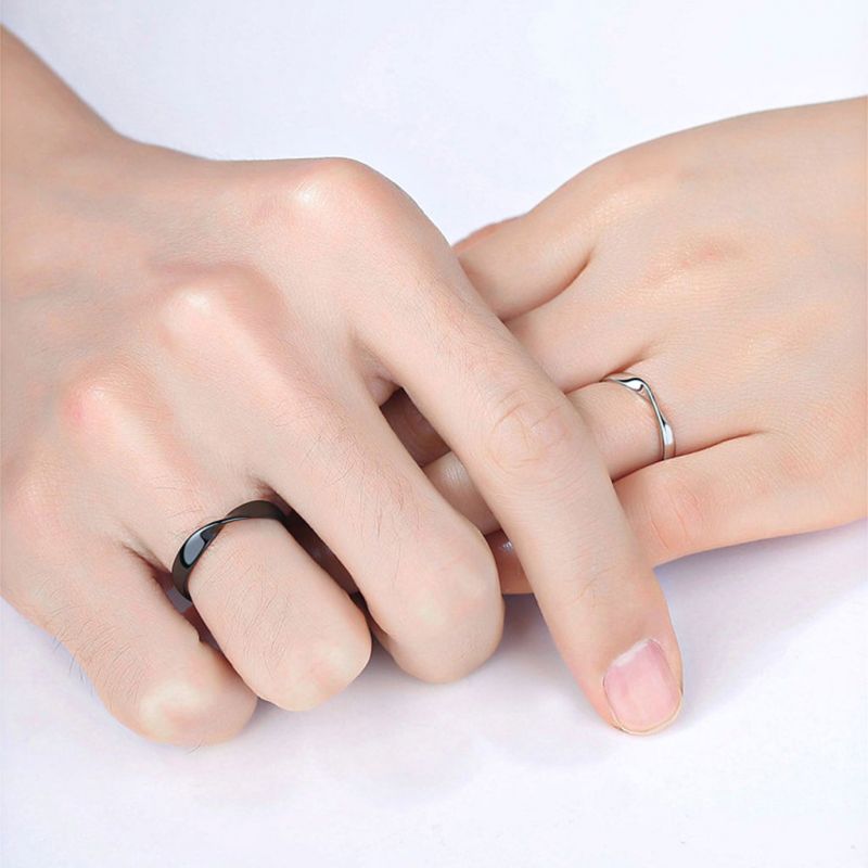Anillo Mobius Blanco Mujer