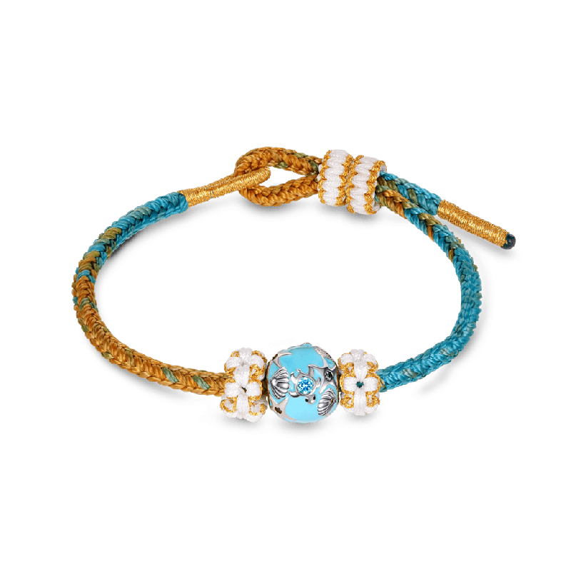 Pulsera Flor de Melocotón con Charm