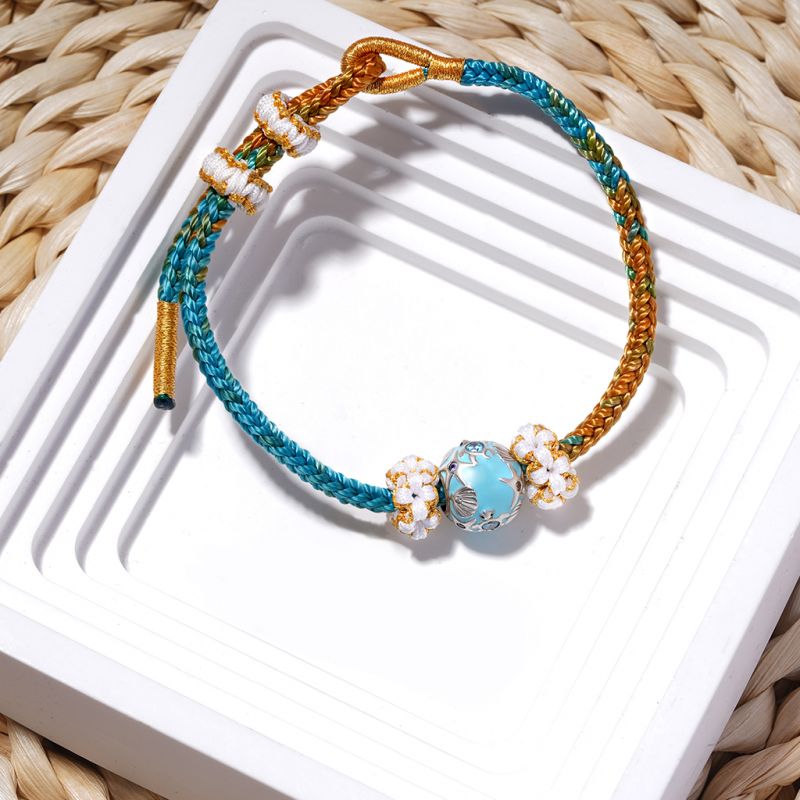 Pulsera Flor de Melocotón con Charm