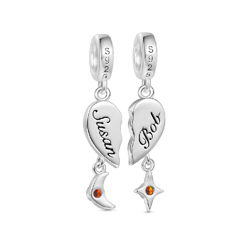 Colgante Doble con Nombre Grabable Love